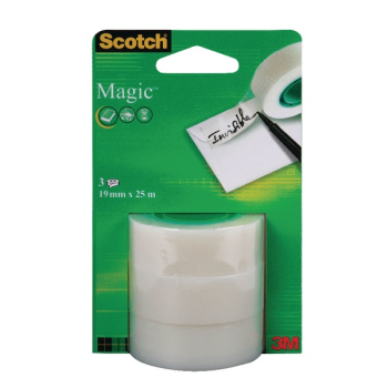 Scotch Magic Tape 19mmx25m Refill Rolls (Pack of 3)