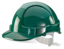 Economy Vented Safety Helmet GREEN