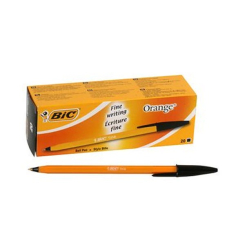 Bic Orange Fine Ballpoint Black Ink Pen (Pack of 20)