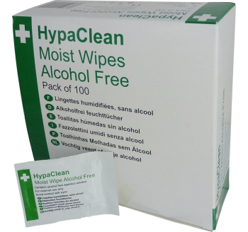 Alcohol Free Antiseptic Wipes 1 x 100 per box