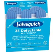 Blue detectable plaster refill 6 X 35's.