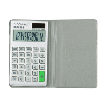 Q-Connect Silver Large 10-Digit Pocket Calculator
