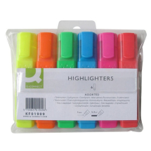 Q-Connect Assorted Highlighter Pens (Pack of 6)