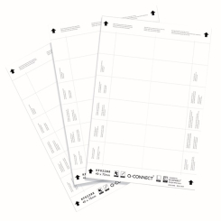 Q-Connect 40x75mm Name Badge Inserts 12 Per Sheet (Pack of 25)