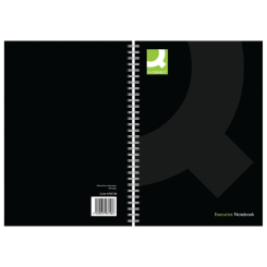 Q-Connect Black A5 Wirebound Hardback Book (Pack of 3)