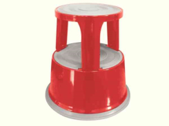 Q CONNECT Metal Step Stool Red