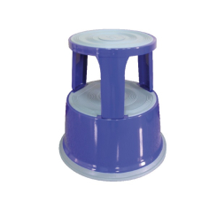 Q CONNECT Metal Step Stool Blue