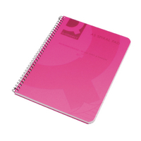 Q-Connect Red A5 Polypropylene Notepad (Pack of 5)