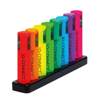 Q-Connect Deskset With 8 Neon Highlighters (Pack of 8)