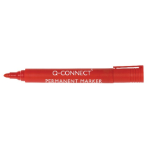 Q-Connect Red Bullet Tip Permanent Marker Pen (Pack of 10)
