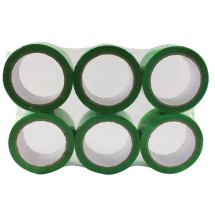 Green Polypropylene Tape 50mm x 66m Pack of 6