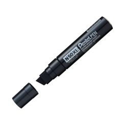 Pentel N50XL Marker Chisel Tip Black (Pack of 6)