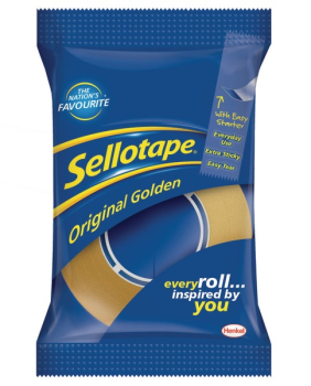 Sellotape 18mm x 33m Golden Tape (Pack of 8)