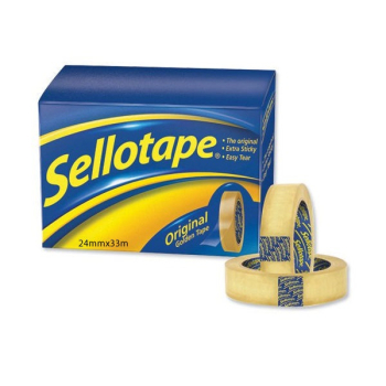 Sellotape 24mm x 33m Golden Tape (Pack of 6)