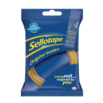 Sellotape 24mm x 50m Golden Tape (Pack of 6)