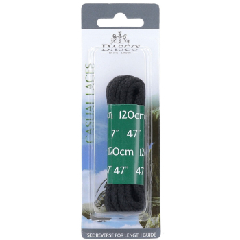 120cm Black Chunky Cord Laces (Pack 6)