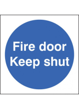 Fire Door Keep Shut 80x80mm - Rigid Plastic