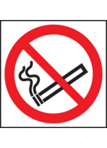 No Smoking Symbol 80x80mm R/P