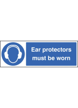 Ear protectors must be worn 300x100mm - R/P