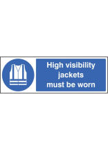 High Visibility Jackets Must Be Worn 300x100mm - R/P