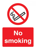 No Smoking Sign 200x150mm S/A