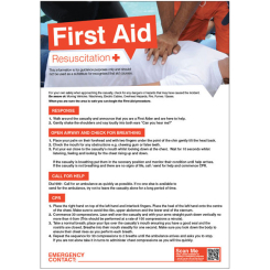 First Aid Emergency Resus. Poster 420 x 594mm