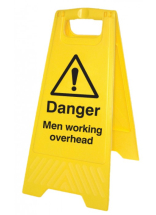 Danger Men Working Overhead Free-standing floor sign