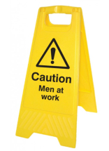 Caution Men at Work Free-standing floor sign