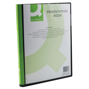 Q-Connect Presentation Display Book 20 Pocket A4 Black Q-Connect Presentation Display Book 20 Pocket A4 Black